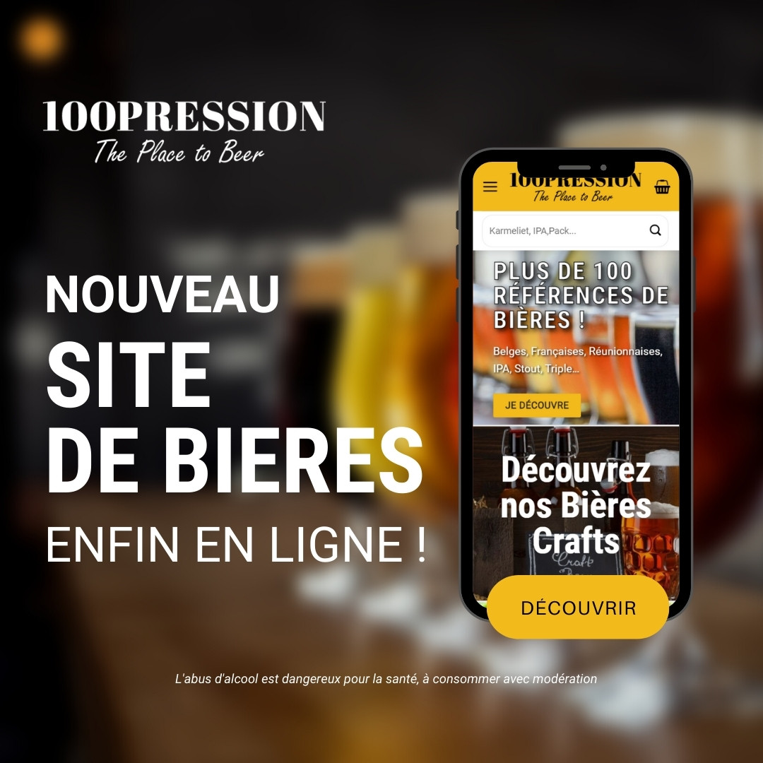 100pression, site de vente en ligne de bière à La Réunion